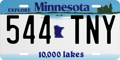 MN license plate 544TNY
