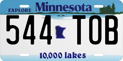 MN license plate 544TOB