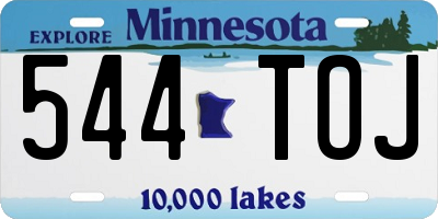 MN license plate 544TOJ