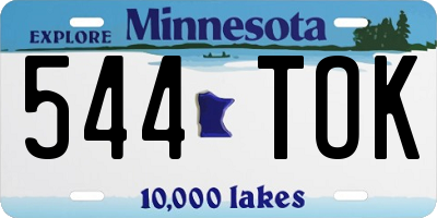 MN license plate 544TOK