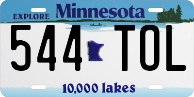 MN license plate 544TOL