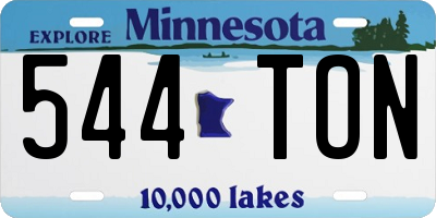 MN license plate 544TON
