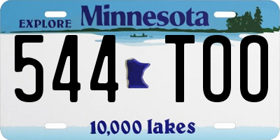 MN license plate 544TOO
