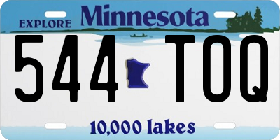MN license plate 544TOQ