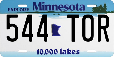 MN license plate 544TOR