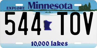 MN license plate 544TOV