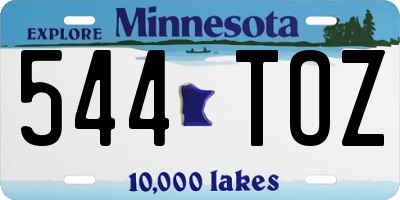 MN license plate 544TOZ