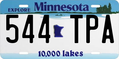 MN license plate 544TPA