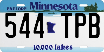 MN license plate 544TPB