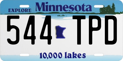MN license plate 544TPD