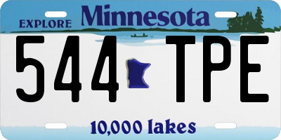 MN license plate 544TPE