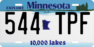 MN license plate 544TPF