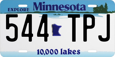 MN license plate 544TPJ