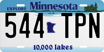 MN license plate 544TPN
