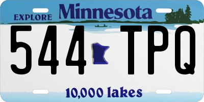 MN license plate 544TPQ