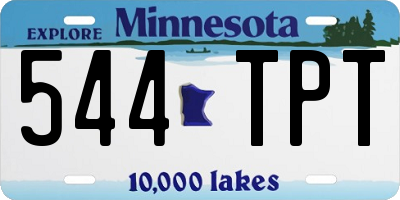 MN license plate 544TPT
