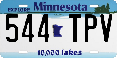MN license plate 544TPV