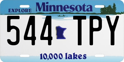 MN license plate 544TPY