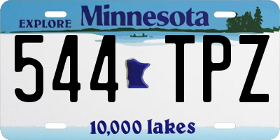 MN license plate 544TPZ