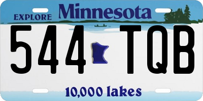MN license plate 544TQB