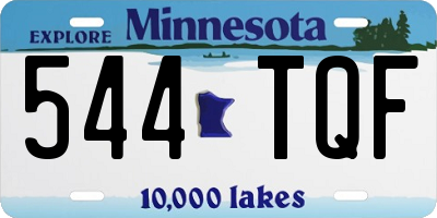 MN license plate 544TQF