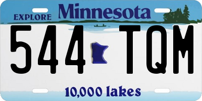 MN license plate 544TQM