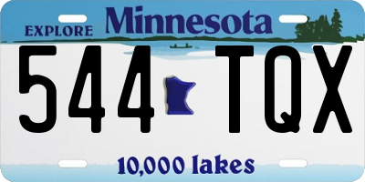 MN license plate 544TQX