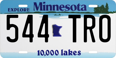 MN license plate 544TRO