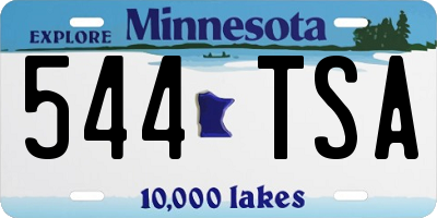 MN license plate 544TSA