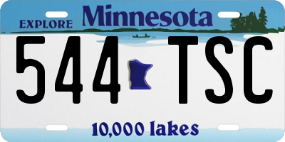 MN license plate 544TSC