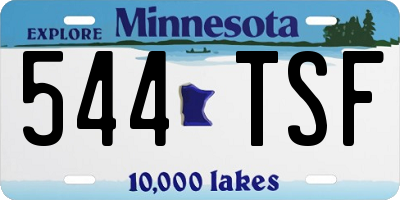 MN license plate 544TSF