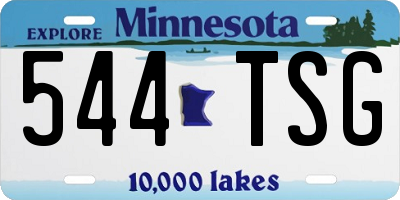 MN license plate 544TSG