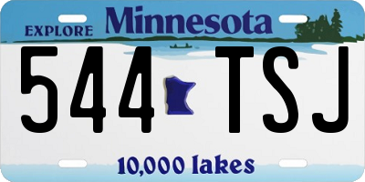 MN license plate 544TSJ