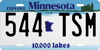MN license plate 544TSM