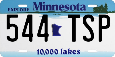 MN license plate 544TSP