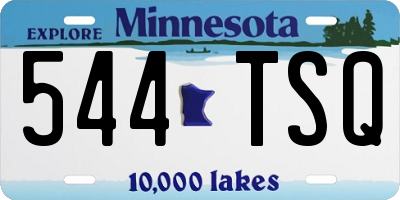 MN license plate 544TSQ
