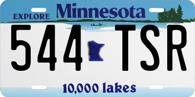 MN license plate 544TSR