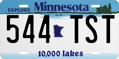 MN license plate 544TST