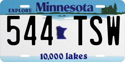 MN license plate 544TSW