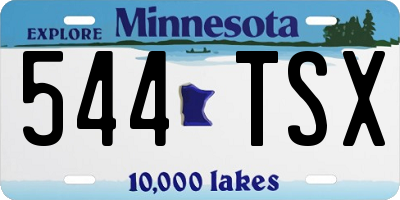 MN license plate 544TSX