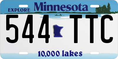 MN license plate 544TTC