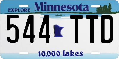 MN license plate 544TTD