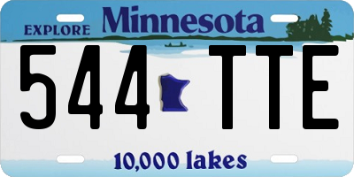 MN license plate 544TTE