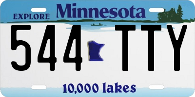 MN license plate 544TTY