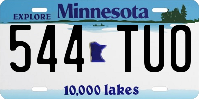 MN license plate 544TUO