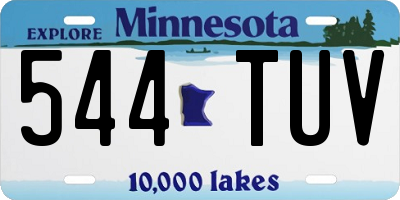 MN license plate 544TUV
