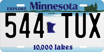 MN license plate 544TUX