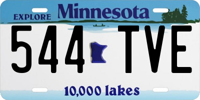 MN license plate 544TVE