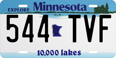 MN license plate 544TVF