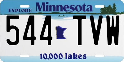 MN license plate 544TVW